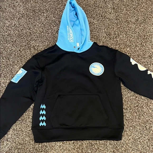 Baseball Lifestyle 101 x Monopoly, Boys XL Hoodie, Black with Blue accents, NWT - Picture 1 of 13